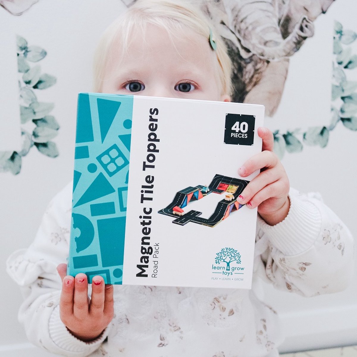 Magnetische tegeltoppers - autobaan / wegdelen | Learn & Grow Toys